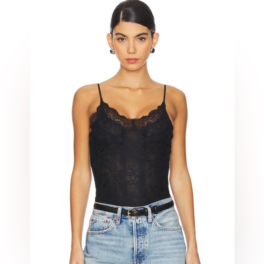 NWT Allsaints Women's Tops Monica Lace Bodysuit Black UK 6 / US 2